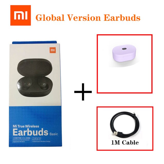 Xiaomi Redmi Airdots Earbuds basic Global Version 5.0 TWS Mi True Wireless Bluetooth Earphone AI Control Gaming sports Headset: Gray