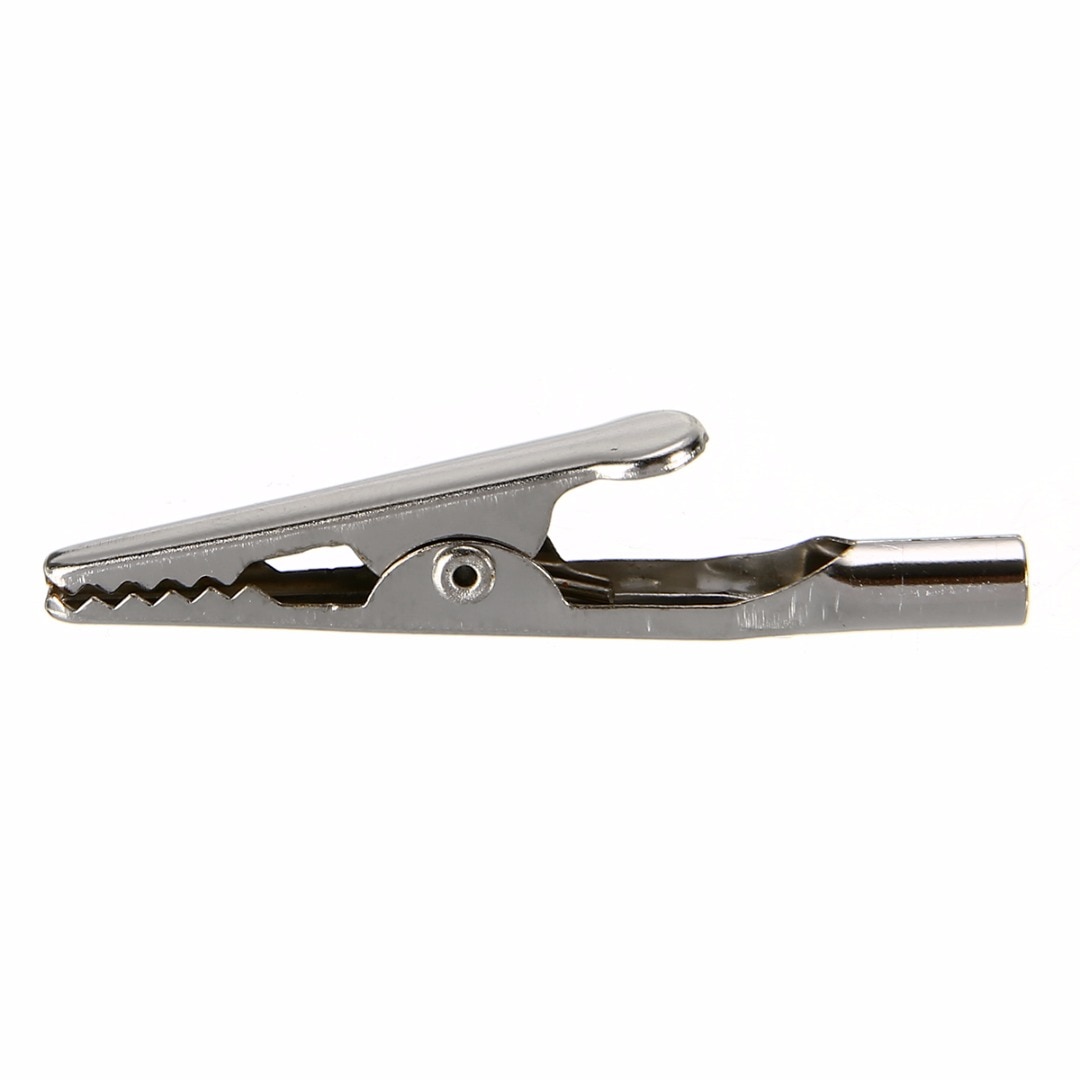 10pcs Nikkel Staal Elektrische Test Krokodil Alligator Clips Klemmen Silver Tone 51mm Lengte