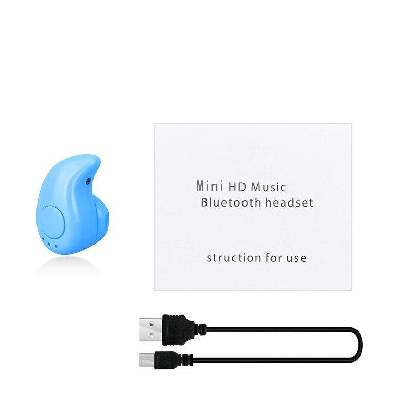 Mini Draadloze Bluetooth Oortelefoon In Ear Sport Met Microfoon Handsfree Headset Oordopjes Voor Alle Telefoon Voor Samsung Huawei Xiao: blue