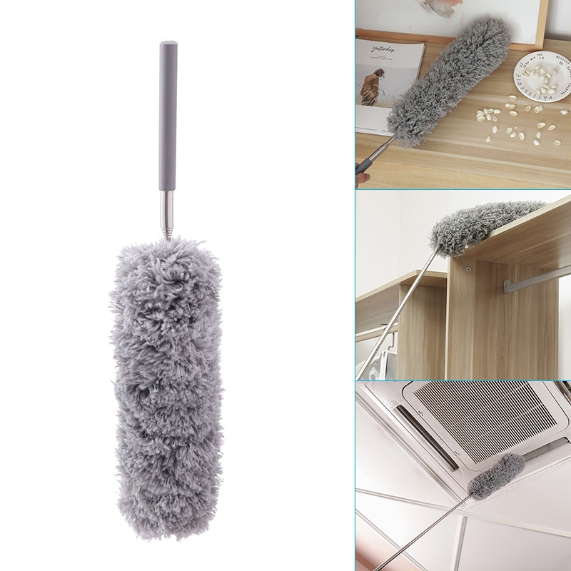 Microfiber Duster Extra Long Flexible Telescopic Pole Duster Car Brush for Cleaning Roof Ceiling Fan Wardrobe E2S