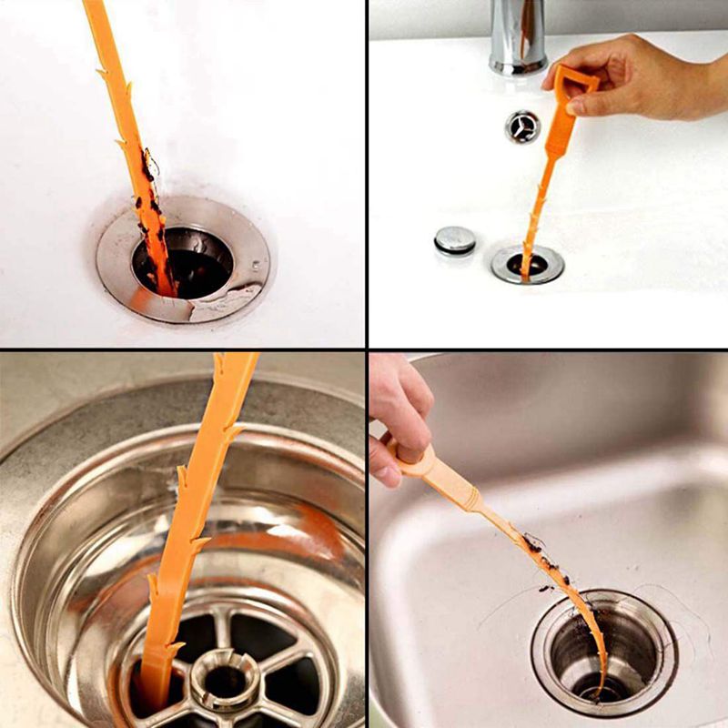 Ablaufen Schlange Haar Verstopfen Entferner Reinigung werkzeug Kunststoff Waschbecken Pipeline Haken für Schlecht Küche Wc (Pack Von 5)