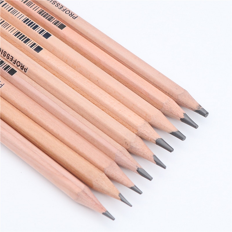 12 piezas HB B 2B 3B 4B 5B 6B 7B 8B conjunto de bocetos a lápiz conjunto de dibujo útiles escolares para estudiantes suministros de dibujo a lápiz de dibujo