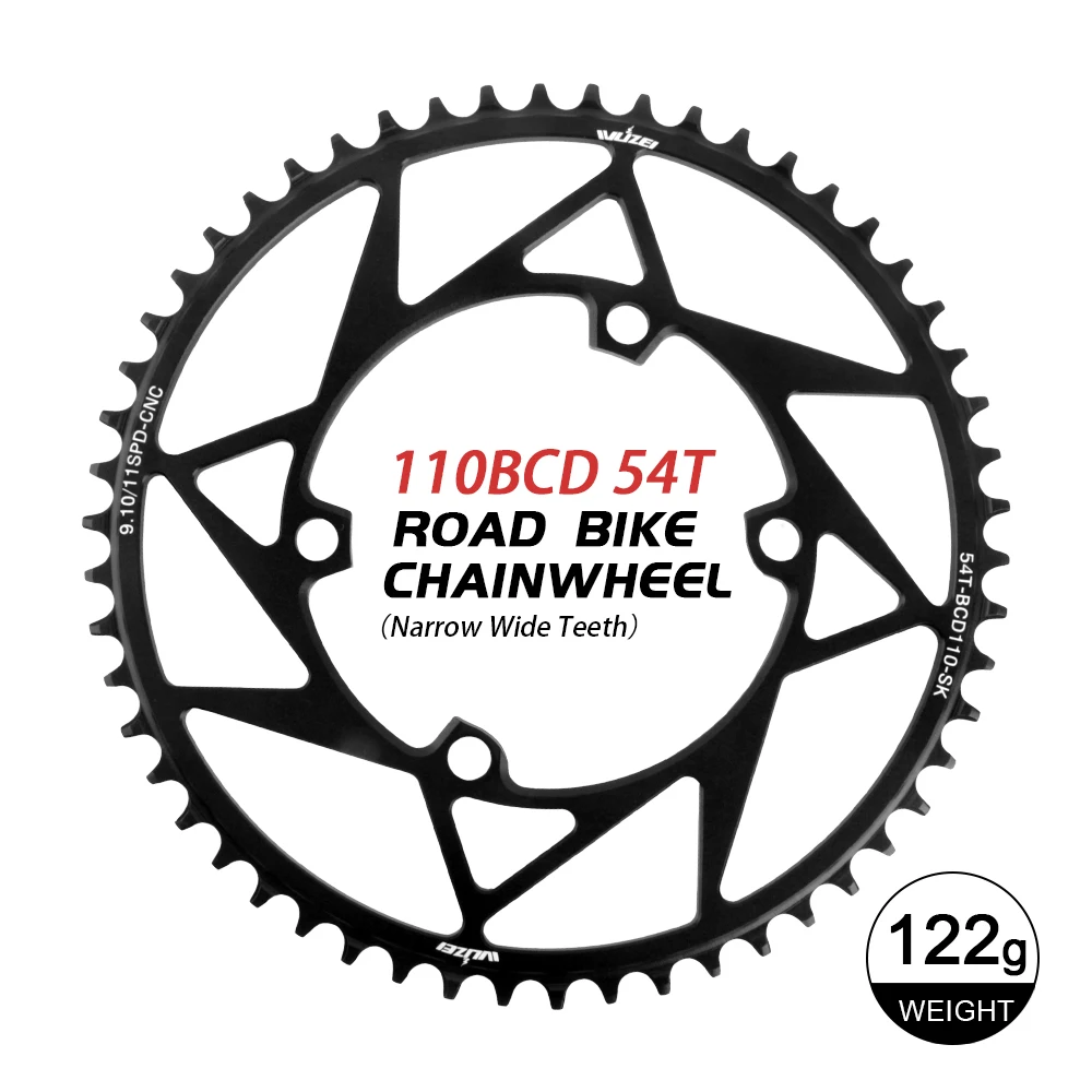 110 plato de bicicleta de carretera bcd para Shimano 105 platos r7000 r8000 r7100 r8100 r9200 4700 5800 6800 dura ace 110bcd rueda de cadena: Negro