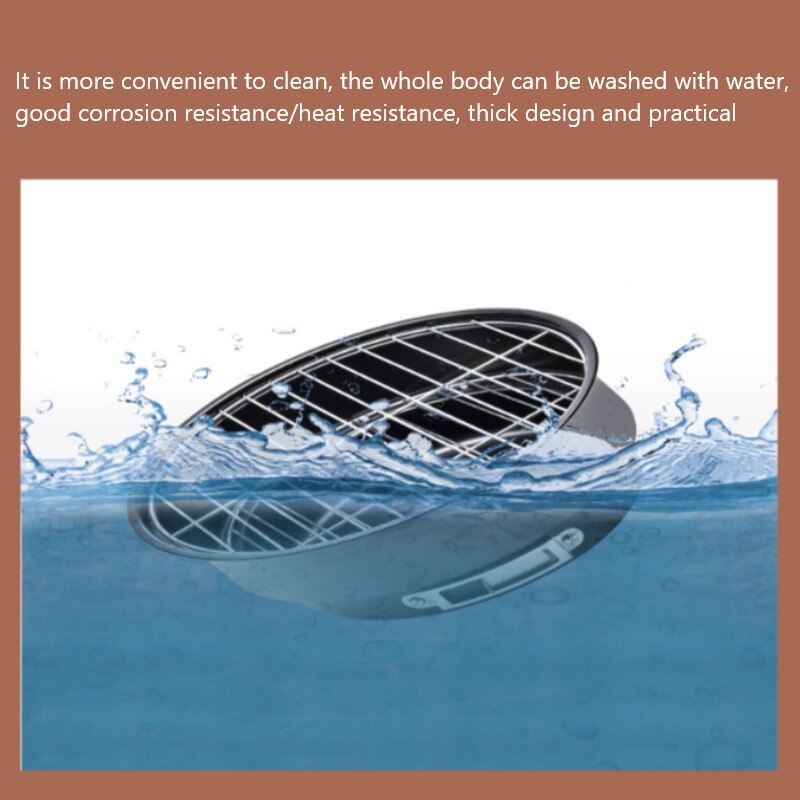 Round Charcoal Barbecue Grill Stainless Steel Non-stick Barbecue Tray Grills Portable Charcoal Stove For Outdoor Camping Grills
