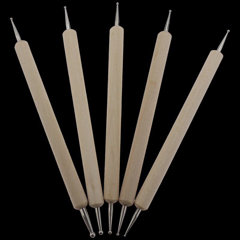 8Pcs/Set Leather Craft Tool Modeling Point Stylus Modelling Carving Tool Spoon Balls Embossing Carving Blade Press Tool