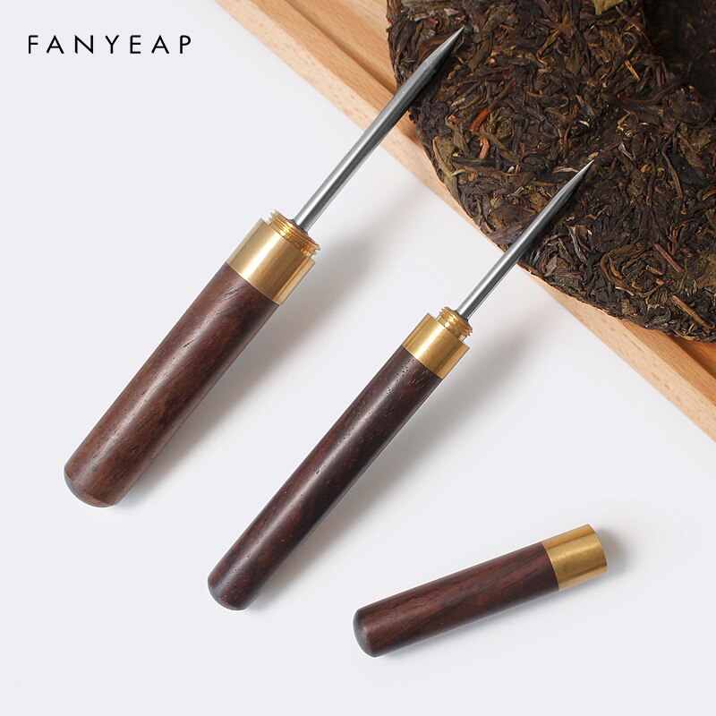 Tea Knife Needle Pick With Wood Handle Puer Tea Tools Cone Needle Breaking Prying Tea Brick Tool