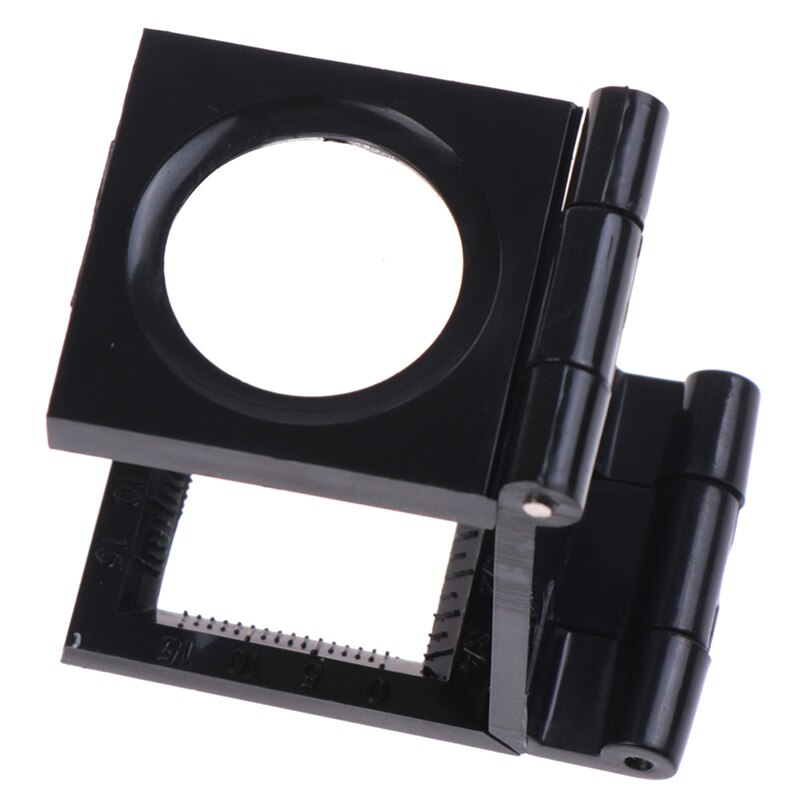 10X verlichte juweliers loep loep vergrootglas met verwisselbare dradenkruis schaal, LED-licht, 25mm gezichtsveld, voor sieraden, edelstenen, munten, hobby gereedschap (1 glazen schaalgrafiek