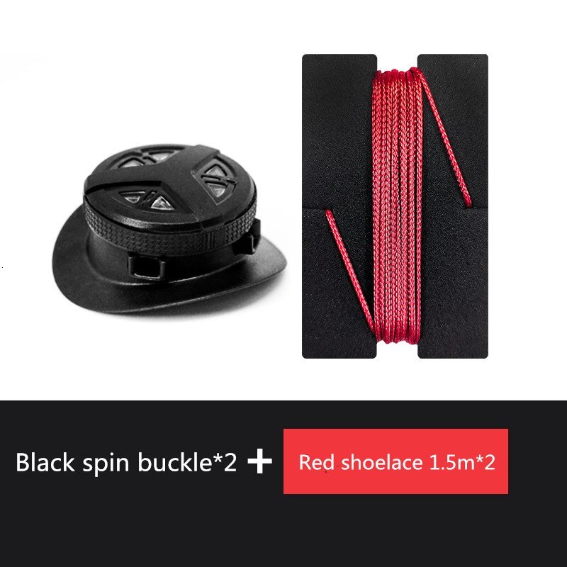 Lacet rapide de Sport en plein air forte boucle de rotation automatique Durable commodité Anti-Off randonnée escalade coton et lin lacet: Black Red