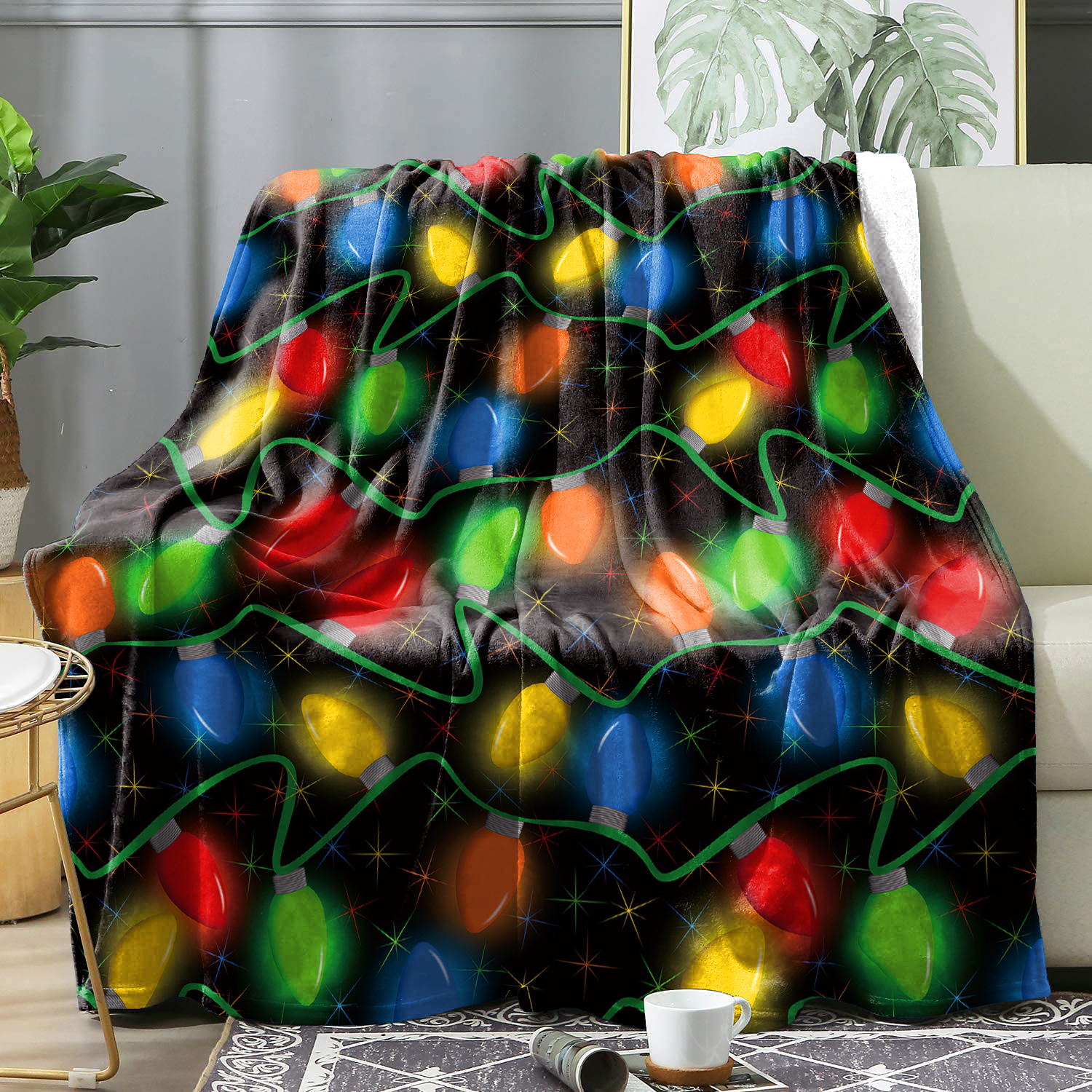 Red Christmas Snowman Winter Blanket Bedspreads Christmas Theme Pattern Flannel Blankets Bedding Cover Knee Blankets Decor Sofa: King / Brown