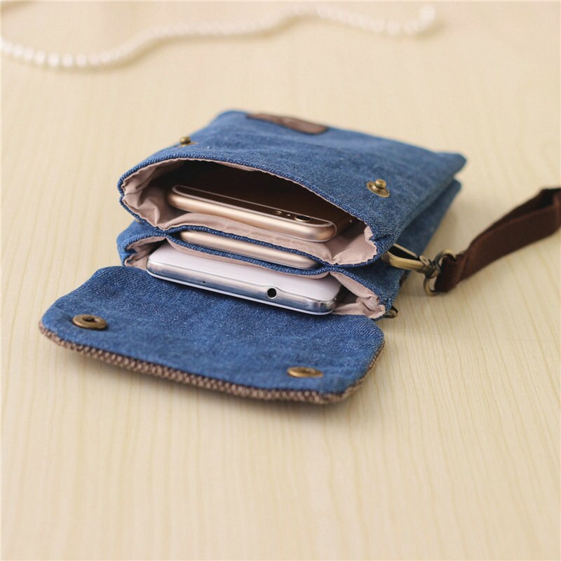 women's soil casual wallet brand mobile wallet big card bag wallet handbag canvas slung shoulder bag