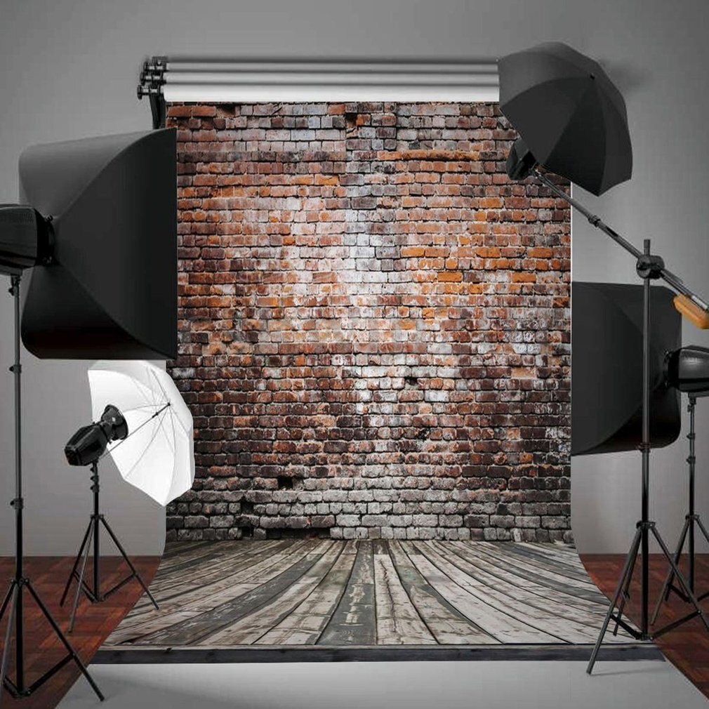 1.5*2.1M Photography Studio Vintage Brick Wall Backdrop Seamless Surface Without Reflective Foldable Photo Background Cloth