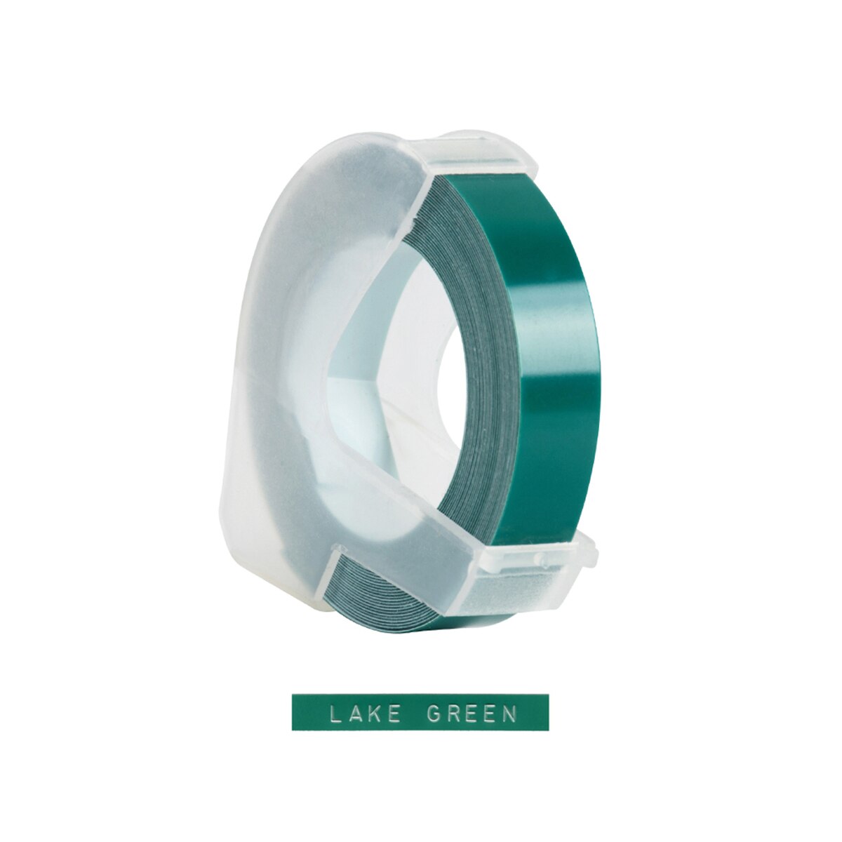 3D Plastic Embossing Label Tape Refill for DYMO 12965 1610 Label Maker with 3/8 Inch * 9.8 feet, 1 Roll: Lake Green
