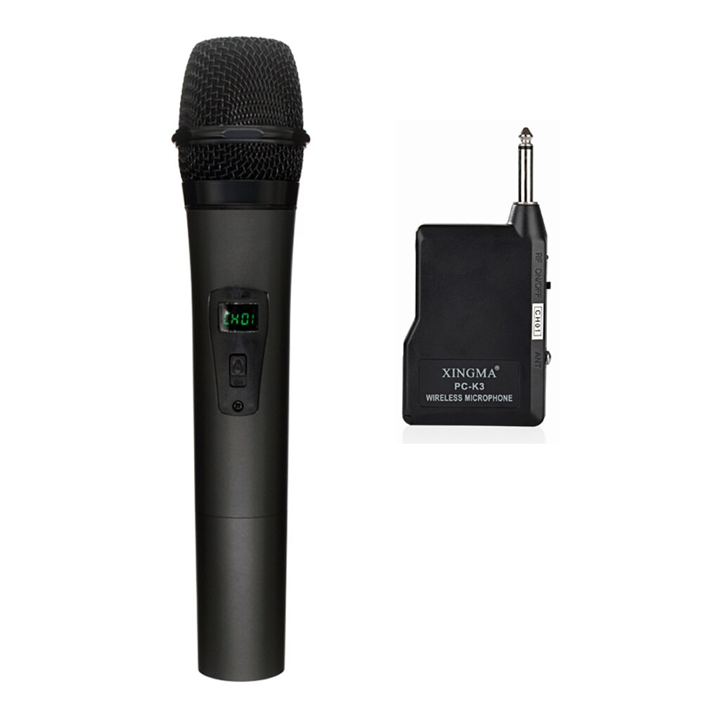 Rechargeable Wireless Microphone System Handheld LED Mic Speaker with Portable USB Receiver for KTV Speech Amplifier Recording