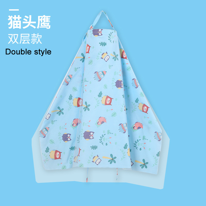 Neonato allattamento al seno copertura per allattamento sciarpa per allattamento coperta per allattamento panno per allattamento grembiule per mamma madre infermiera mantello: doppio owl