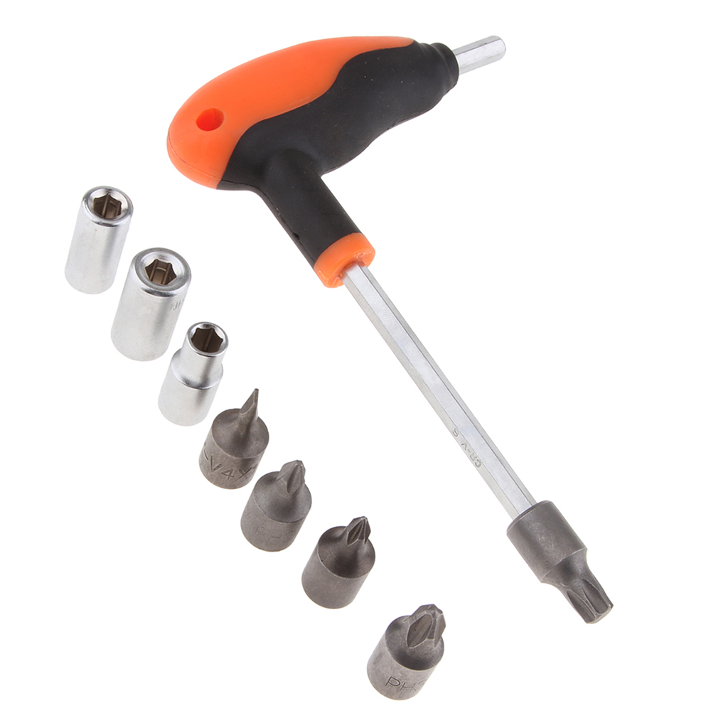 Motocicleta Dirt Bike t-bar-Juego de destornilladores de toma corta, herramienta para KTM