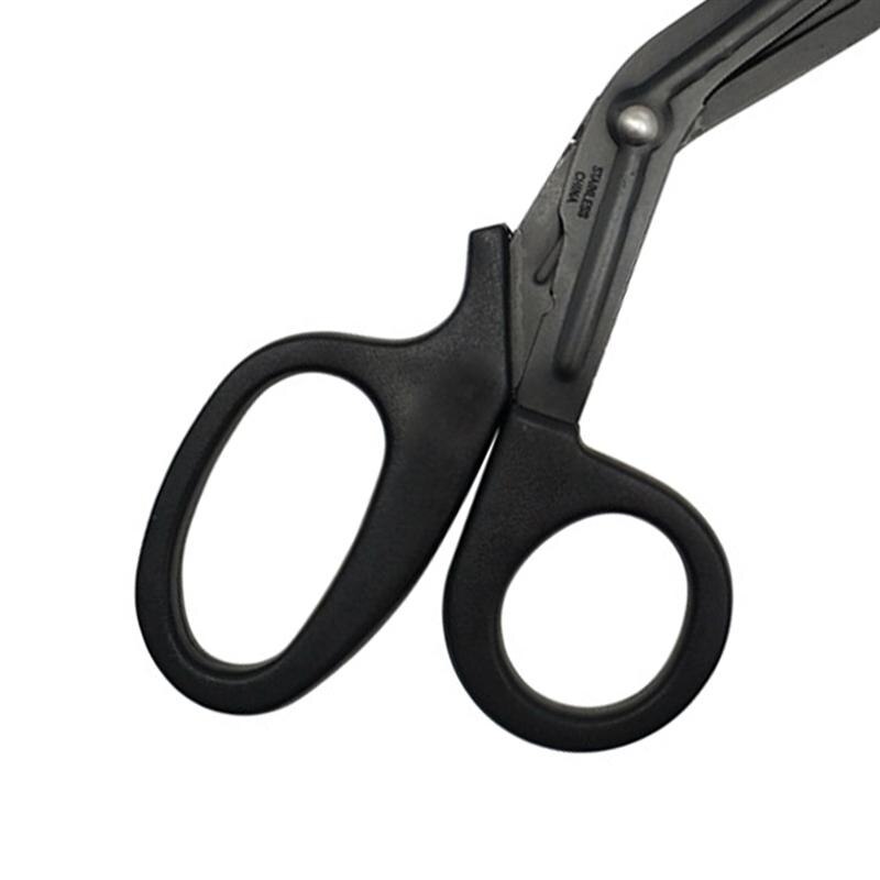 Winomo 1pc saks muskelpasta saks til skæring af sportsbåndsbåndskæring (sort; sort bøjet saks)