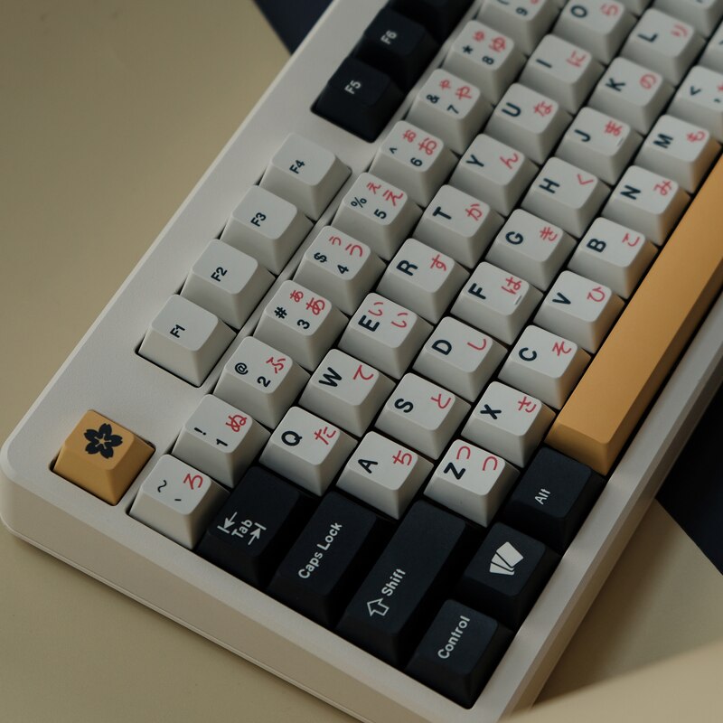 128 Keys GMK Matsu Keycaps Japanese/English Cherry Profile PBT Dye Sublimation Mechanical Keyboard Keycap For MX Switch 61/64/87