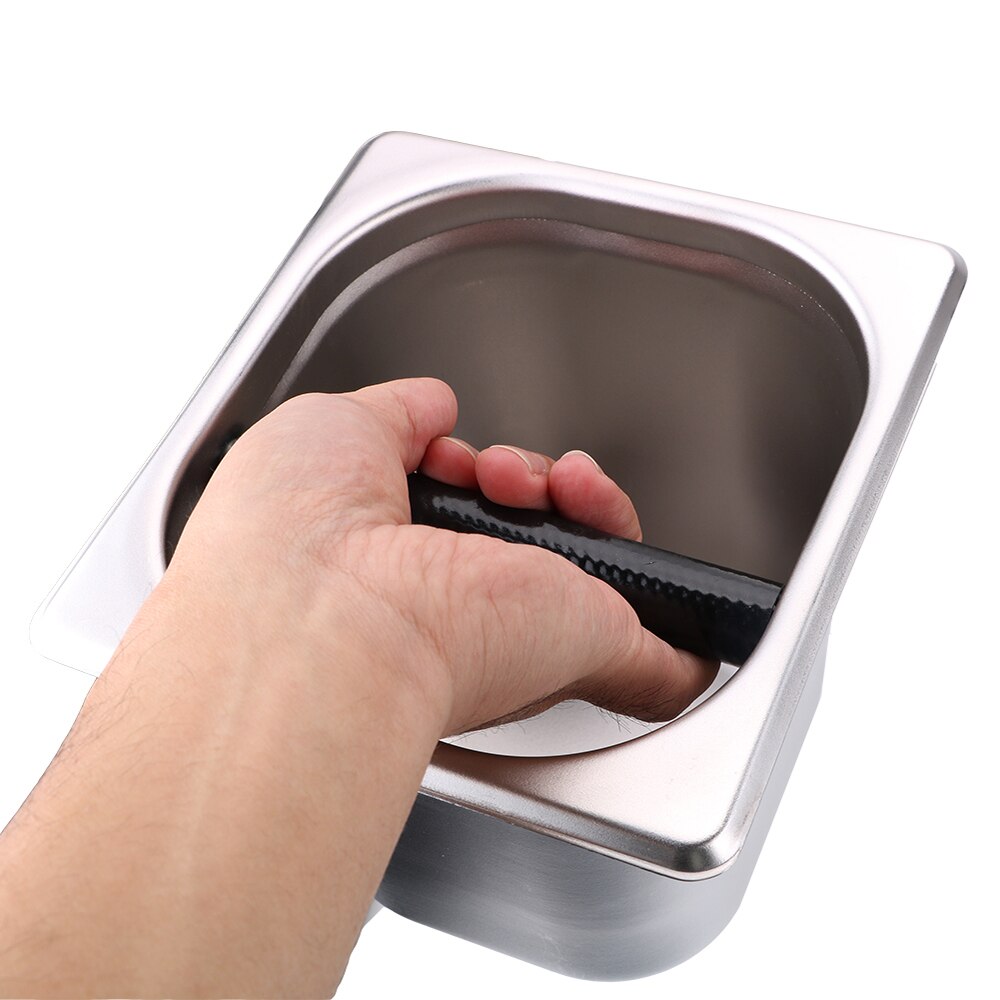 NICEYARD Practical Anti Slip Coffee Knock Box Espresso Knock Box Durable Coffee Supplies Two Size Stainless Steel Kitchen Tool