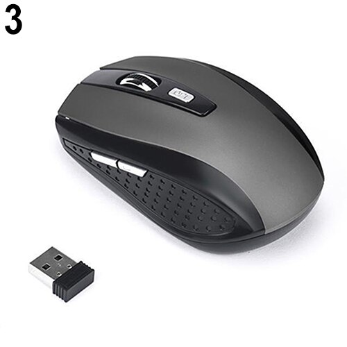 2.4GHz Wireless 6 Button Gaming Mouse With 1200dpi Ergonomic Power Saving Version Office Mouse With USB Receiver For PC Laptop: Gray 7500