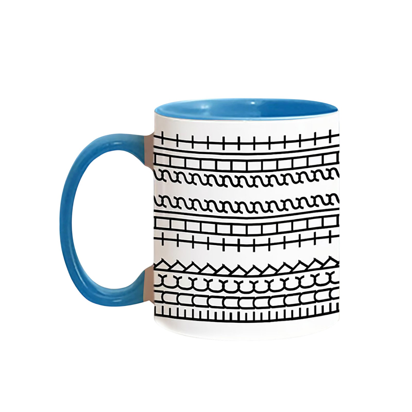 High-end Coffee Mugs Hiddens Message Mug Microwave-Safe Drinkware Ergonomic Handle Ceramic Kitchen Hidden Message Coffee 330ML: SKY BLUE