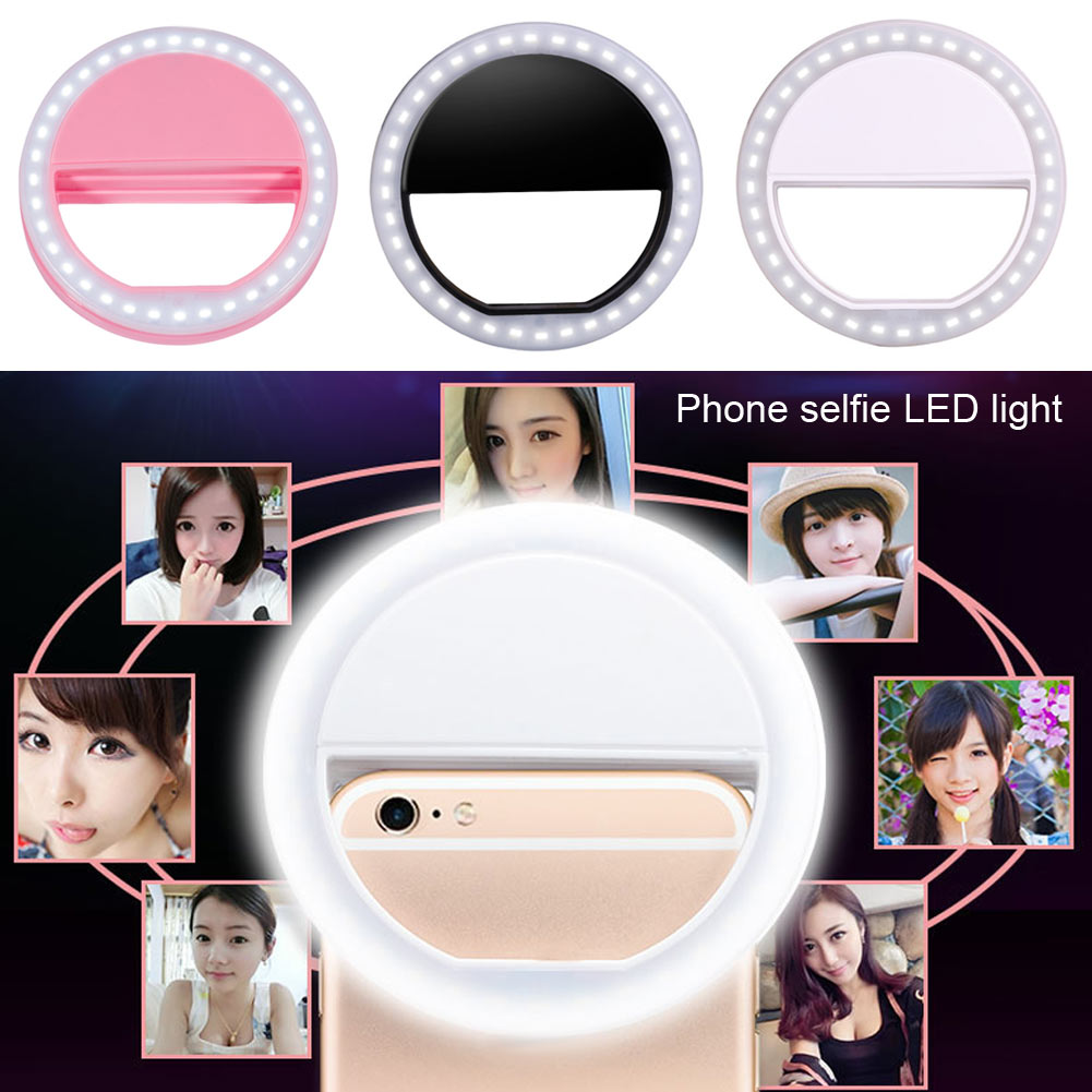 Makkelijk Draagbare Lage Power Mobiele Telefoon Selfie Make LED Ring Flash Licht Uniform Licht Camera Fotografie