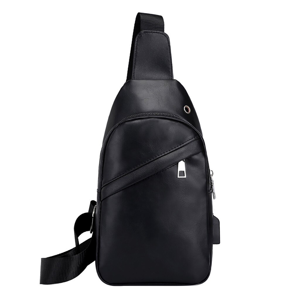 MAIOUMY Männer Japan und Koreanische Stil Brust Tasche Casual Umhängetasche Kleine Schulter Tasche Bolsa Masculina freies-: BK