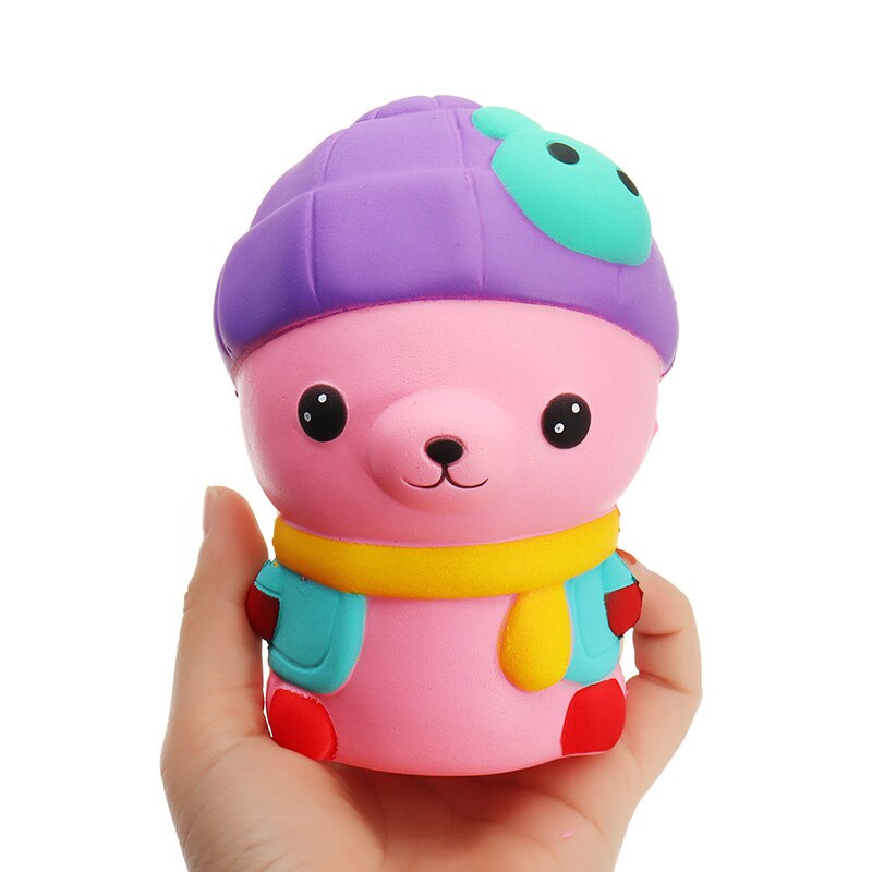 Kawaii Cute Food Love Animal Style Cake Squishy Toy Squishi Stress Relief Funny Toys: Purple