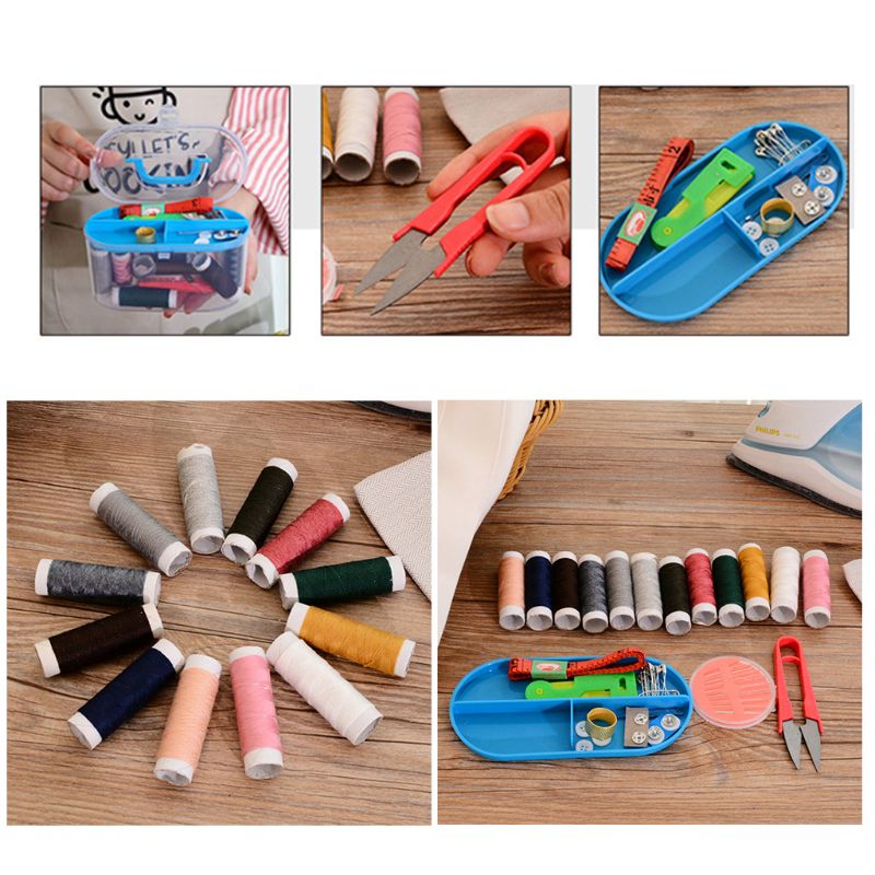 10Pcs Portable Sewing Thread Needles Tools Set DIY Stitching Craft Kit with Case