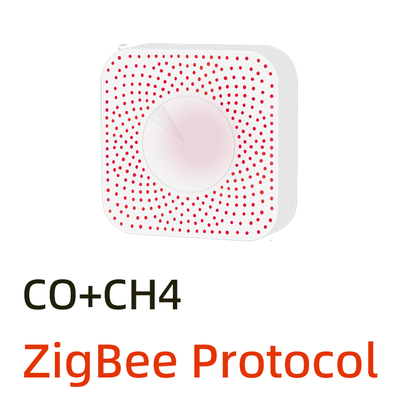 Tuya Wifi/Zigbee Koolmonoxide Sensor Gaslek Detector Huishoudelijk Gassensor Met Gprs Home Alarm Aardgas Lek Sensor: Licht Geel