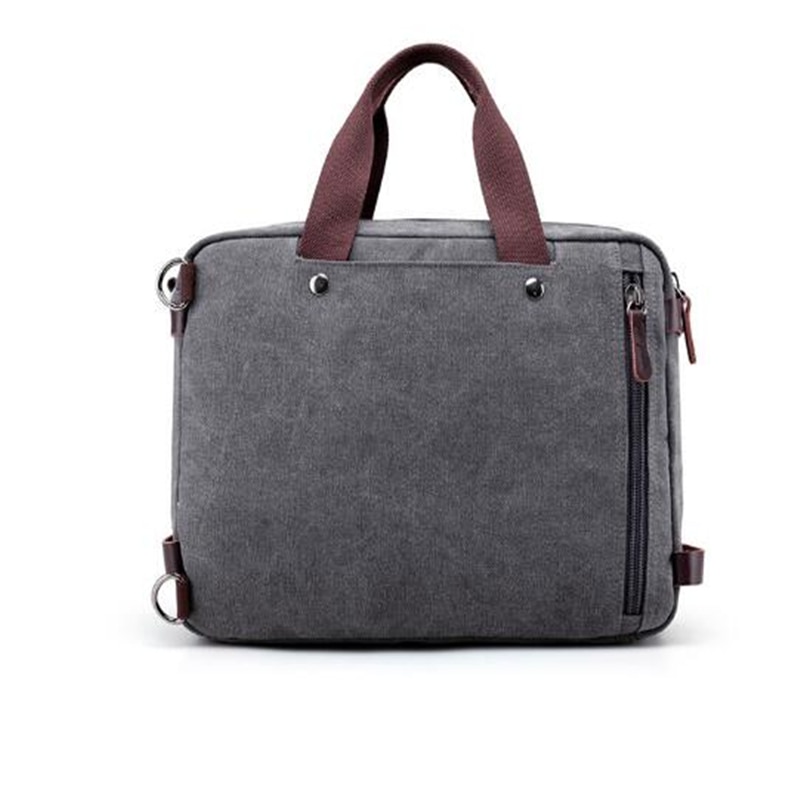 Herre lærredstaske dokumentmappe rejsetasker kuffert messenger skulder håndtaske stor kapacitet afslappet business laptop lomme