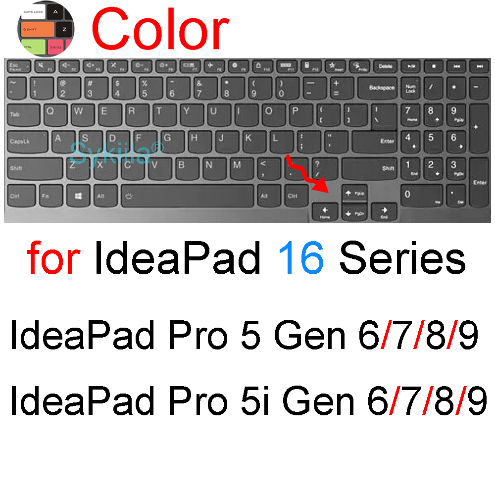 Tastaturabdeckung für Lenovo IdeaPad 3 schlank 3i Profi 5 biegen 5i 1 1i Gen 9 8 7 6 14 15 15,6 16 17 Silikon-Schutzhülle: Orange