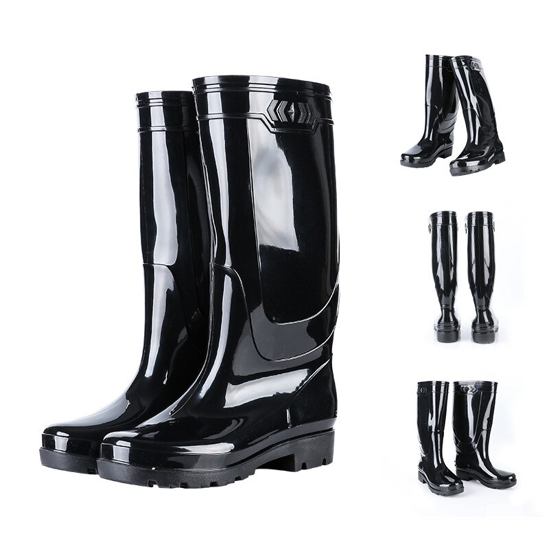 Men's Safety Work Rainboots PVC Waterproof Water Shoes Man Autumn Non-Slip Knee-High Rain Boots