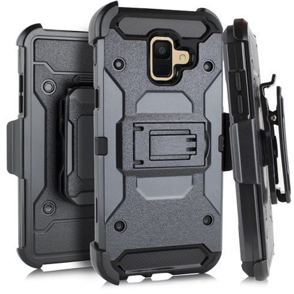 Heavy Duty Hybrid Armor Case For Samsung Galaxy A6 Shockproof Protective Belt Clip Holster Cover For Samsung Galaxy A6