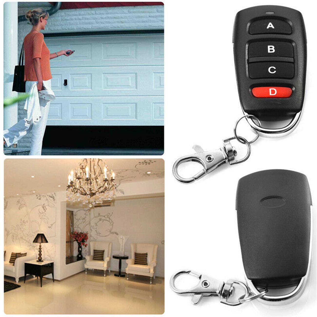 Universal 433mhz Wireless Electric Gate Garage Door Remote Control Key Fob Hand Transmitter Remotes Controller 4 Buttons
