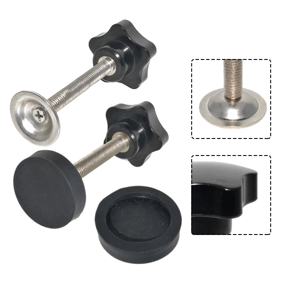 1/2 stücke M8 * 60 Stern Knöpfe Gewinde Spann Knopf Schraube Hand-Anziehen Knopf C/korrosion Beständig Schwarz Hand Werkzeuge Zubehör