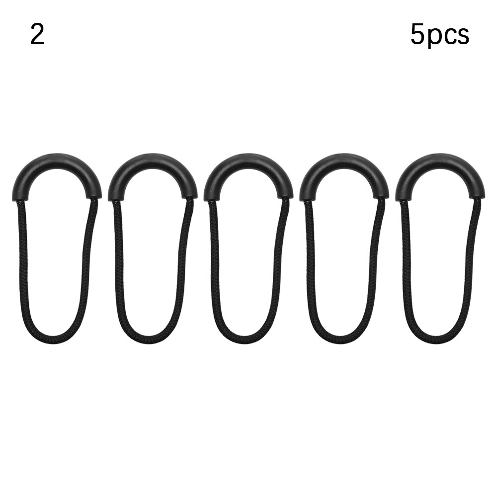5pcs Zipper Puller End Fit Rope Tag Fixer Zip Cord Tab Replacement Clip Travel Bag Suitcase Clip Buckle Rope Pullers: style 2