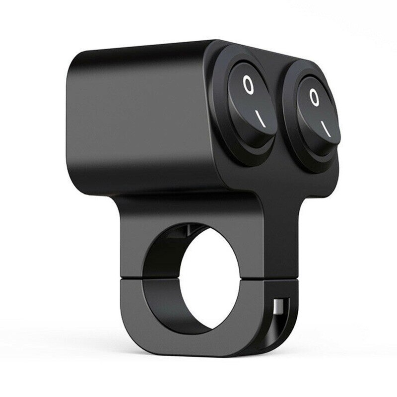Universal 12V 22mm Aluminum Alloy Motorcycle Handlebar Control Switch Double Button Motorbike Headlight Switches