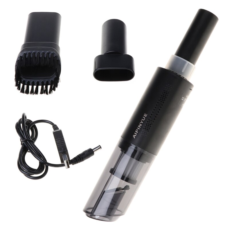 6000PA Handheld Vacuum Strong Suction High Power 120W Wired/Wireless Car Charger Vacuum Cleaner Auto Home Pet Hair Cleaning: Black Wireless