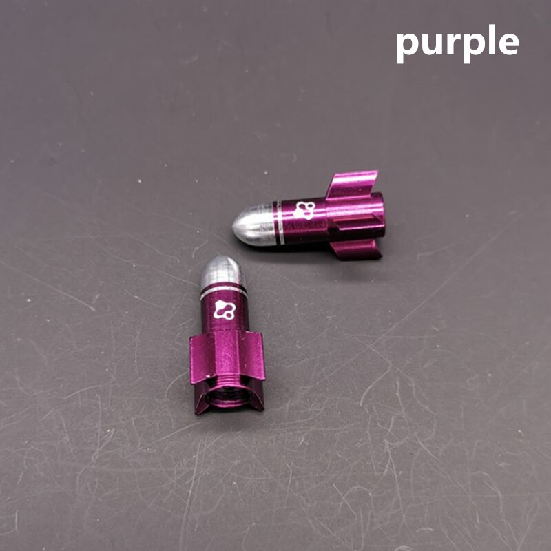 Fouriers Bike Valve Cap MTB Road Tyre Stem Air Valve Caps America Valve Cap Aluminium Bicycle Pressure Valve Caps Dust Covers: Purple