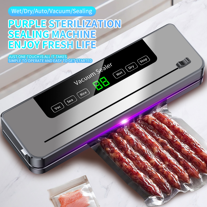 Food vacuum sealing machine Vacuum machine Food packaging machine UV household kitchen food sealing machine Seal vacuum cleaner