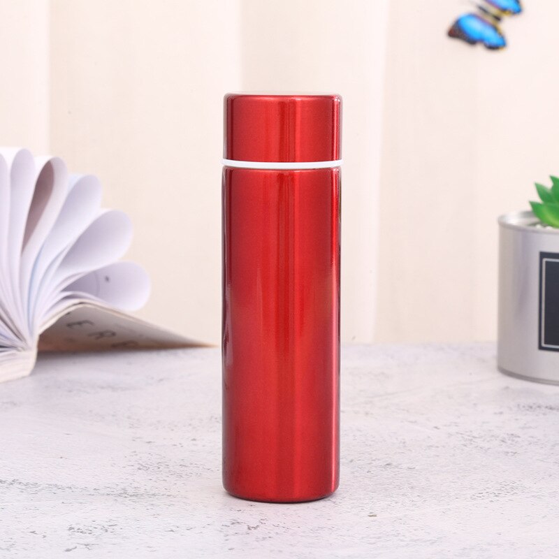 Draagbare Pocket Thermos Beker Roestvrij Staal Mini Outdoor Camping Water Fles Insulated Thermosfles Water Koffie Cup: Red