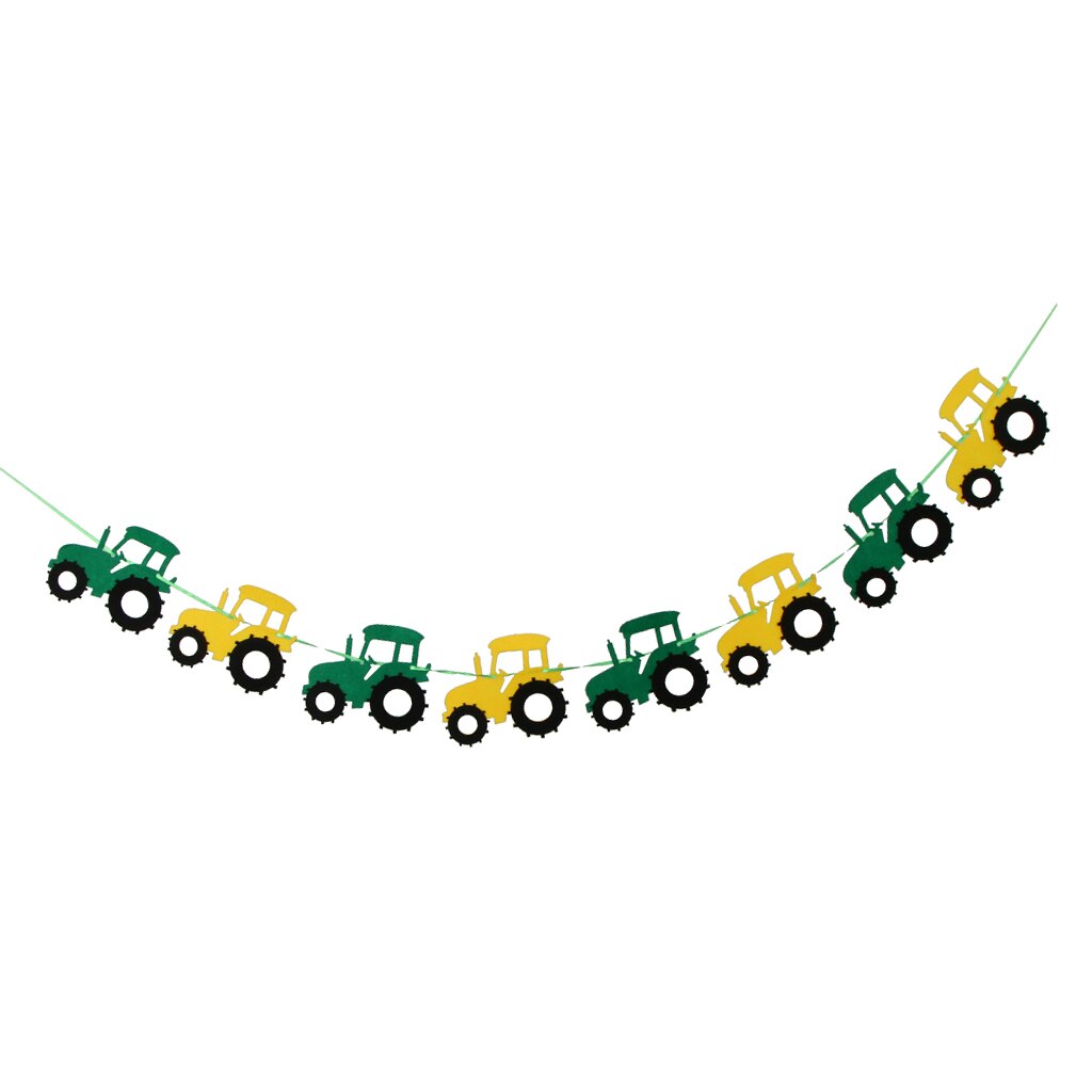 Tractor Garland Banner Tractor/Farm Kids Birthday Party Supplies