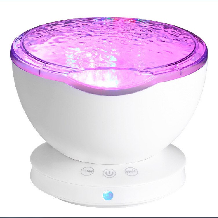 Baby Lichtgevende Speelgoed Nachtrust Light Star Sky Ocean Wave Muziekspeler Projector Lamp Baby Kids LED Slaap Sussen Lichten: WHITE