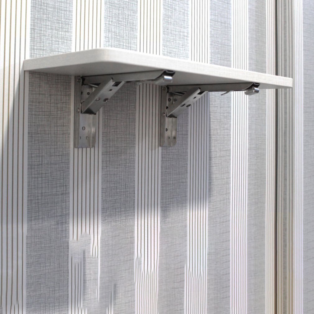 Triangular Bracket Stainless Steel Movable Bracket Folding Wall Partition Storage Bracket Spring Folding Bracket