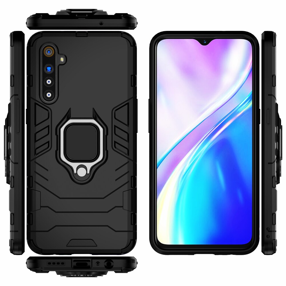 Coque avec pare-chocs en Silicone pour OPPO Realme X2 XT et PC, étui de téléphone, RMX1991: For OPPO A39 / Black