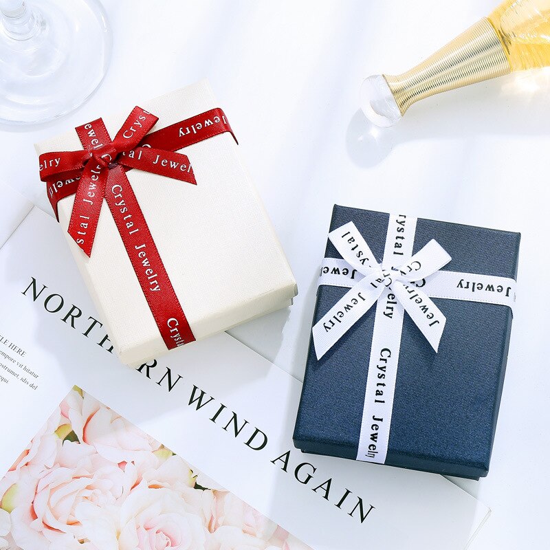 1 sztuk naszyjnik biżuteria wyświetlacz pudełko z biżuterią prezent na walentynki schowek prezent papier pudełko