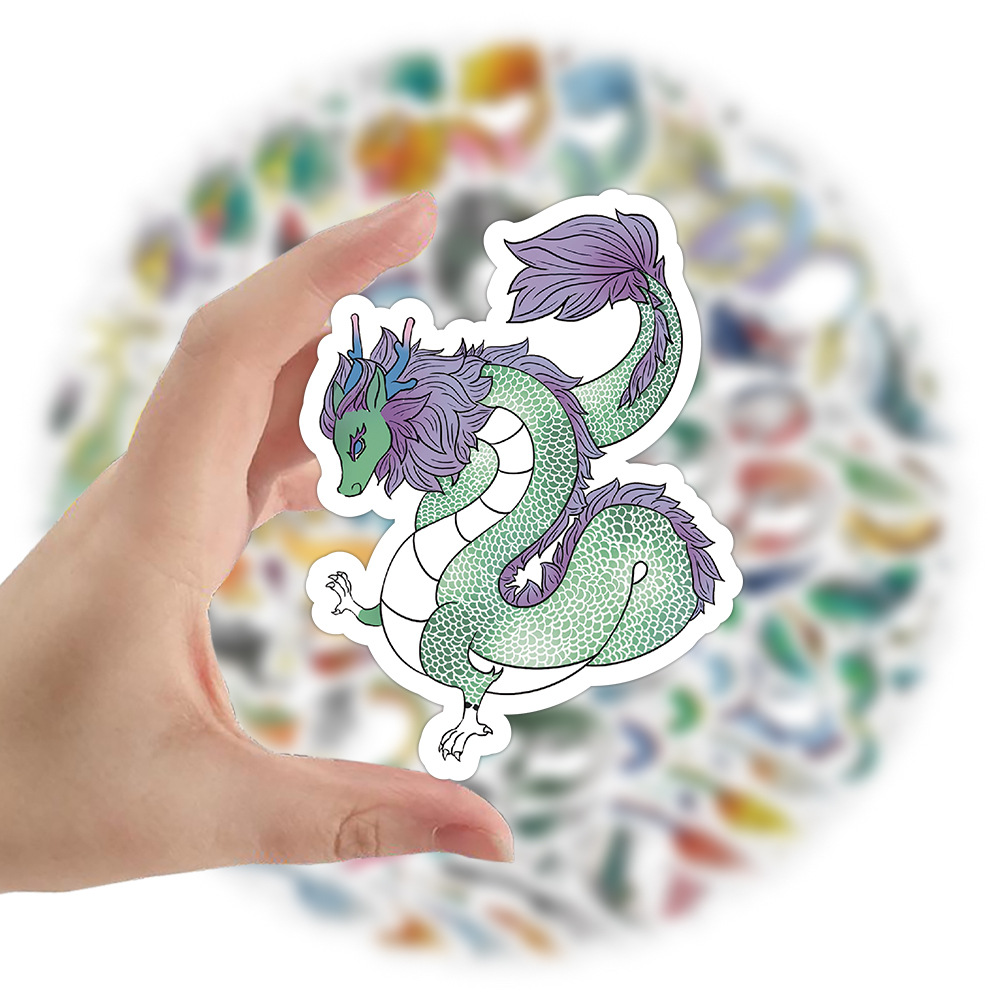 10/30/60PCS Cute Chinese Dragon Cartoon Stickers Decals Decoration Suitcase Scrapbooking Phone Stationery Infantiles Kid Sticker