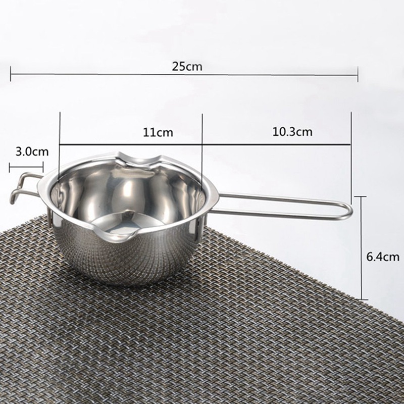 25*14*6cm Stainless Steel Chocolate Cheese Melting Pot Pan Bowl DIY Accessories Tool