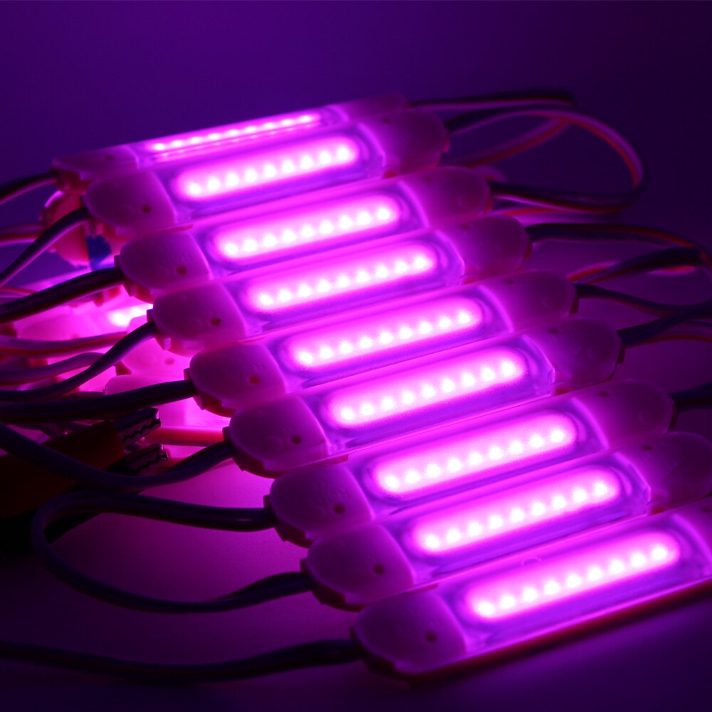 Led Module 12V COB Light Advertisement Sign Backlight Shop Banner Waterproof IP65 White Red Green Blue Yellow Pink 20pcs: pink