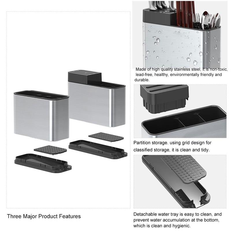 Organisateur de cuisine support baguettes support de rangement Cutter fourchette boîte couverts rangement passoire support pour pelle cuillère outils de cuisine